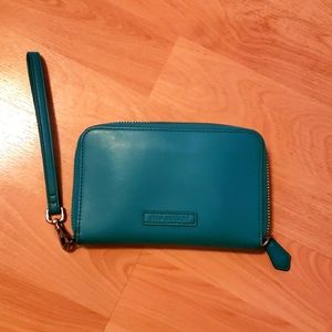 Vera Bradley Clutch Leather Wallet Aqua